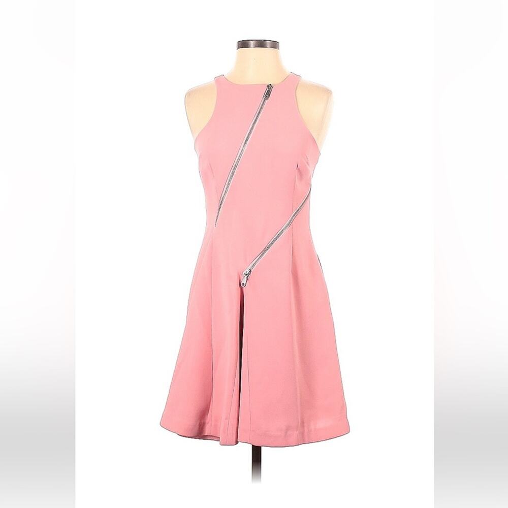 Rebecca Minkoff Glamrock  a line pink zipper dress, size 0
